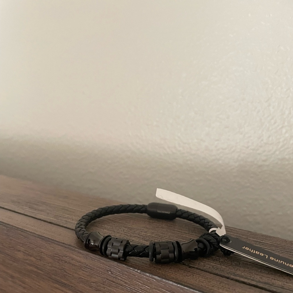 Mens black bracelet